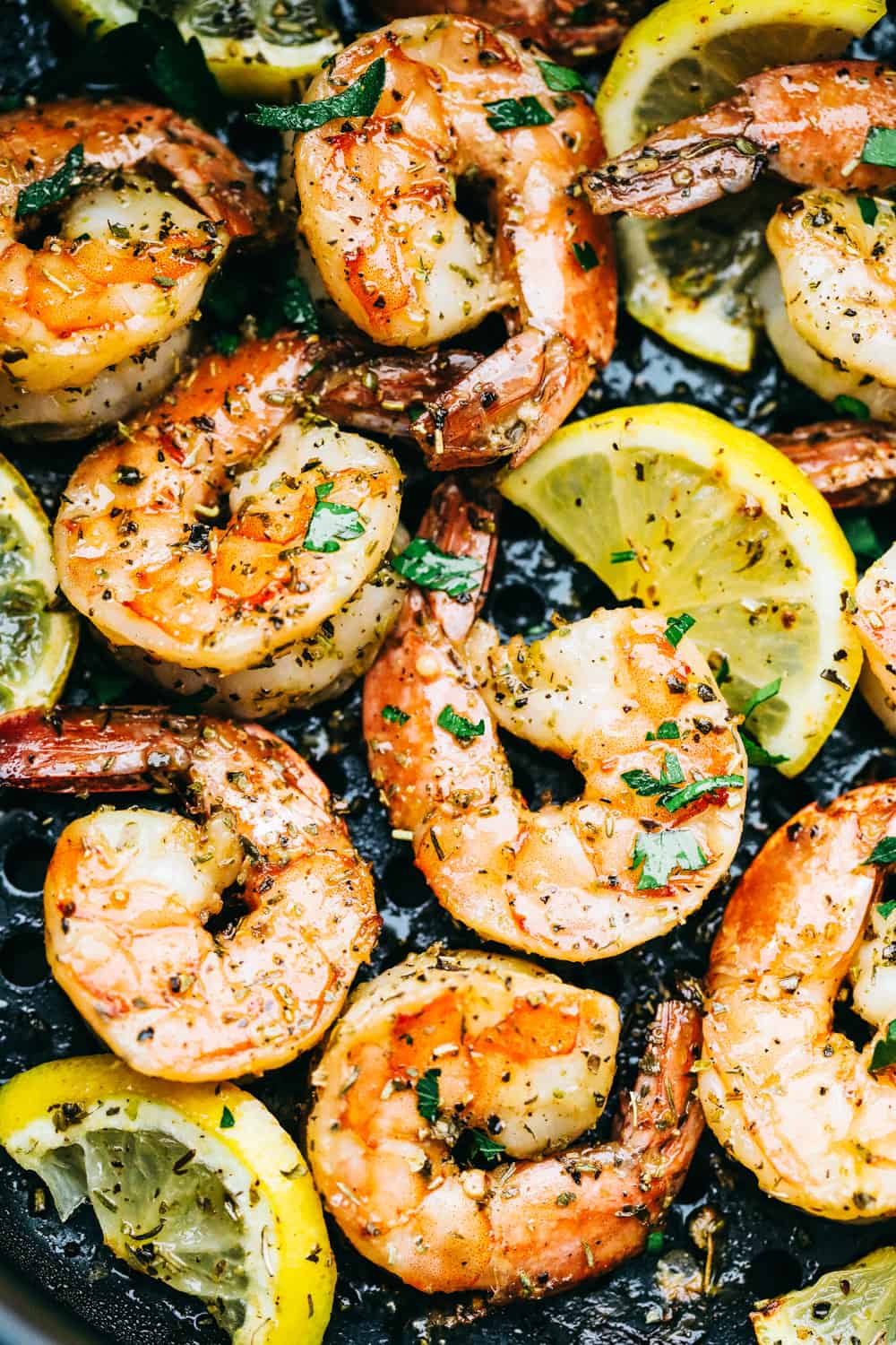 This air fryer shrimp is tender, delicious, and so easy to make! With only a few ingredients, the marinated shrimp cooks to perfection and has the best flavor! Tender succulent 10 minute Air Fryer Shrimp